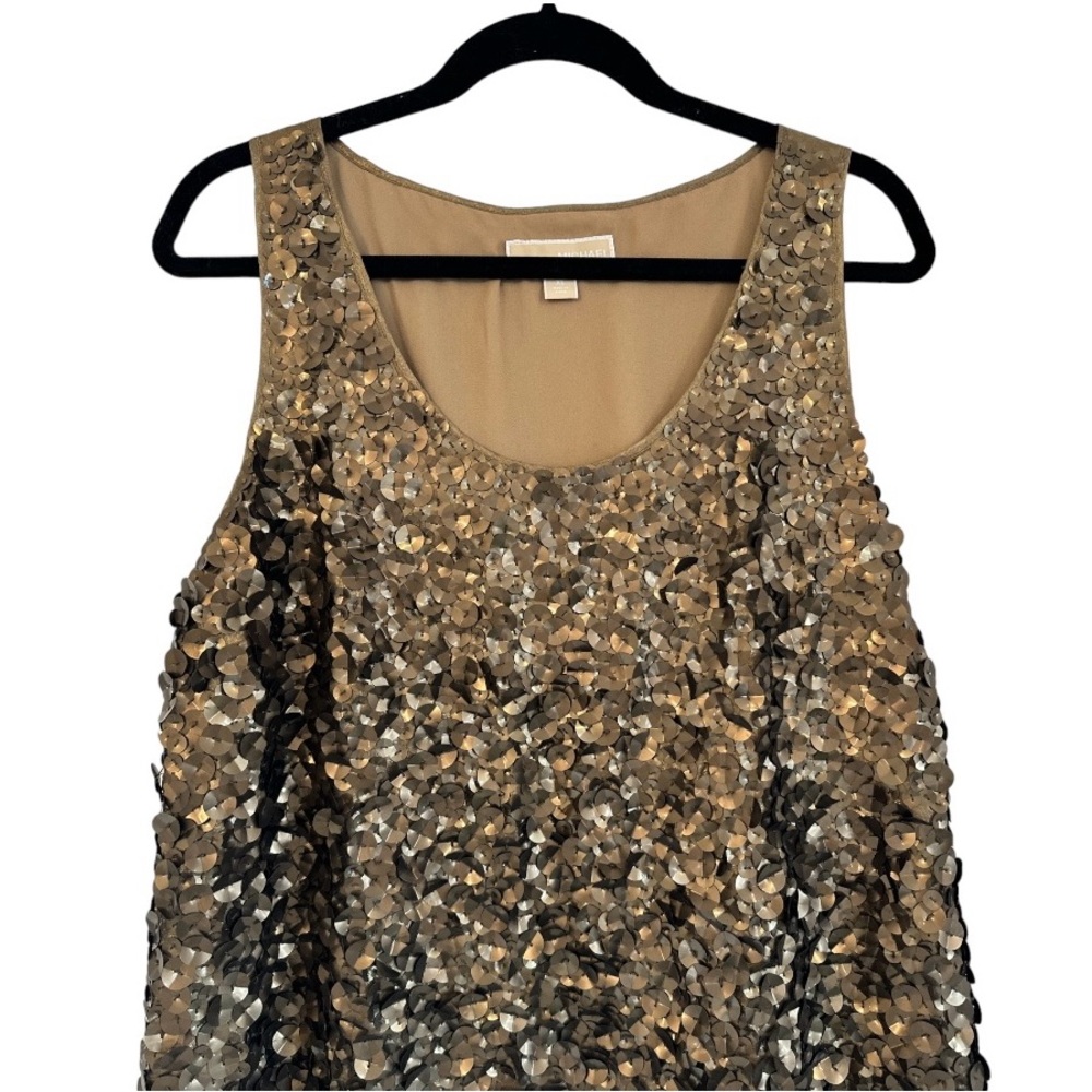 Michael Kors | Stunning Bronze Sequin Tank Top | Size XL